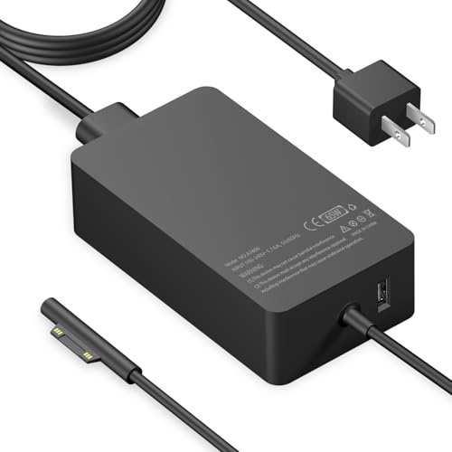 Chargeur Surface Pro 65W recharge rapide Microsoft Surface Book et Laptop câble 3m