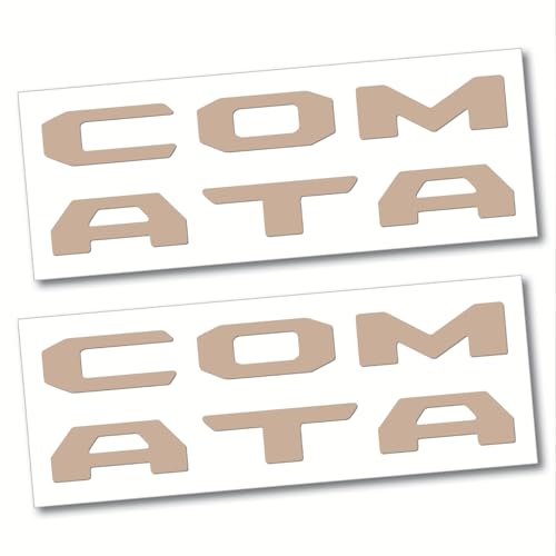 Image of (2 Sets) Prime Series UV Weatherproof Vinyl Decals for Glove Box Dashboard Letter Inserts Compatible fits Tacoma 2016-2023 (Gloss Light Quicksand)