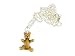Miniblings Collier Ours 45cm Argent Ours Brun Ours en Peluche Brun Clair
