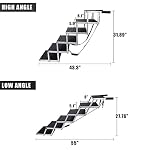YEP HHO 6 Steps Dog Ramps for Large Dogs Sturdy and Lightweight Dog Stair Aluminum Foldable Dog Ramp Ladder with Nonslip Surface, Dog ramp for Cars, Pet Stair for Dogs to Get on Car,Truck, and SUV
