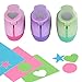 Paper Punch Hole Puncher -- (3 PACK Circle Heart Star) -- Personalized Paper Craft Punchers Shapes Set -- For Scrapbook Engraving Kids Artwork -- Greeting Card Making DIY Crafts