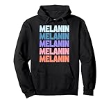 Photo Gallery funny modern repeated text design melanin black history felpa con cappuccio Photo Gallery funny modern repeated text design melanin black history felpa con cappuccio