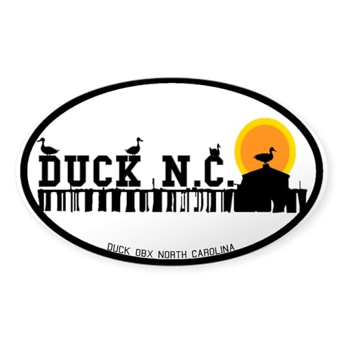 CafePress Duck NC Oval Sticker Oval Car Bumper Sticker