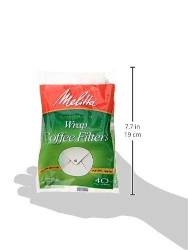 Melitta Disposable Coffee Filter, Large, 40 ct, white (130141)