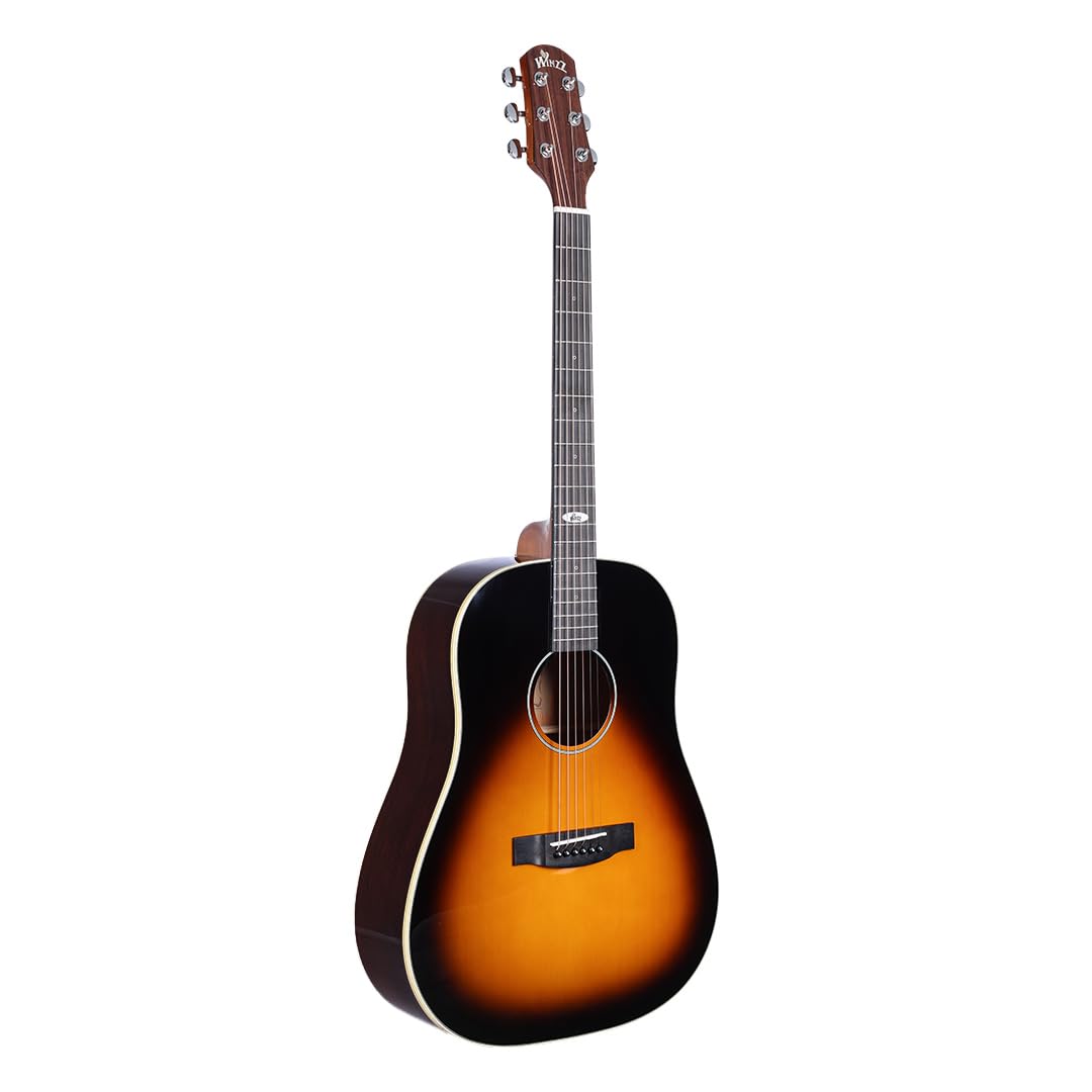 WINZZ AFM16-SD Slope Shoulder Dreadnought Solid Sitka Spruce Acoustic Guitar with Reinforced Carbon Fiber Neck