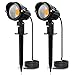 Spot led extérieur 7W, MEIKEE Lampe led jardin encastrable puce COB, lampe extérieur IP66 étanche, Éclairage de Jardin lumiere blanc chaude 2700K polyvalent, pour les Chemins Plantes Balcon Lot de 2