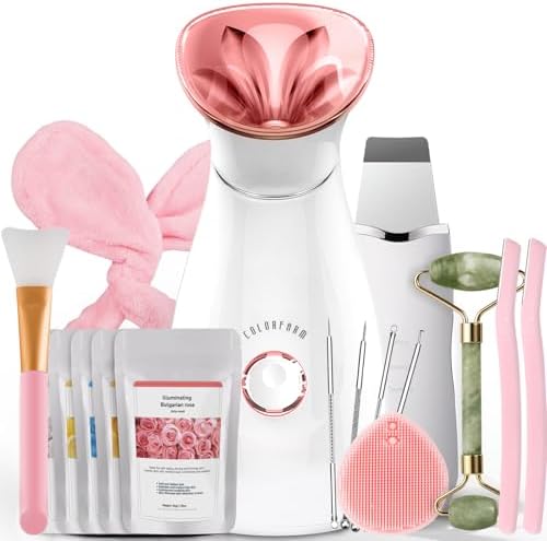 Colorfarm Facial Steamer Nano Ionic: Face Steamer Home Spa Kit De...
