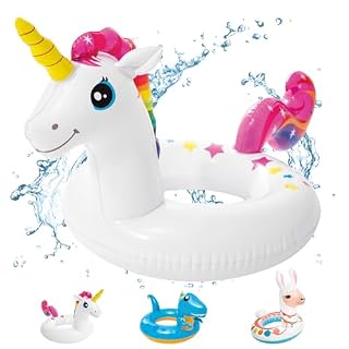 POPOYU bouée licorne enfant en PVC à valve rapide