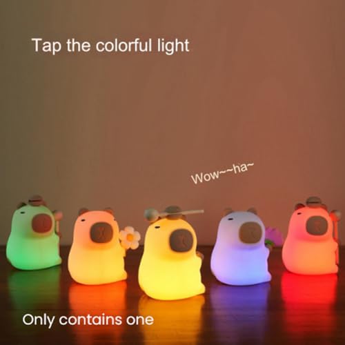 Lámpara nocturna animal con batería integrada y silicona miniatura 5