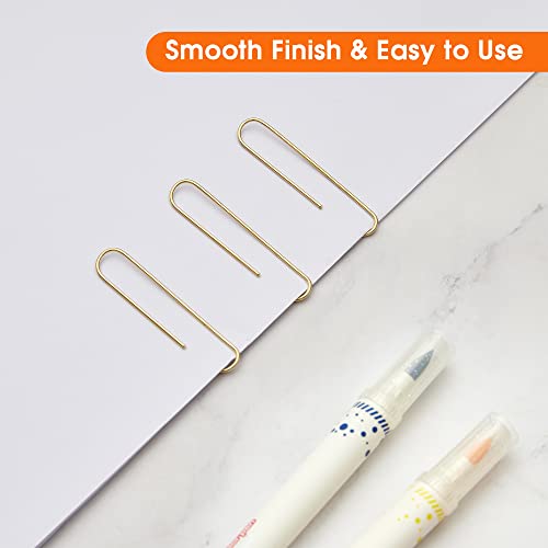 Neeway Gold Paper Clips, 200 Count Large Size, 2 Inch Jumbo Paperclips, Durable And Stylish Gold-Plated Paper Clip #TOP3