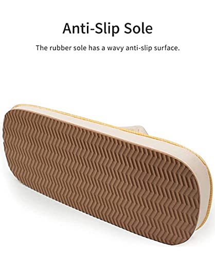 KYOETSU Men's Japanese Setta Zori Sandals with Sponge Cushion Sole, 6-104