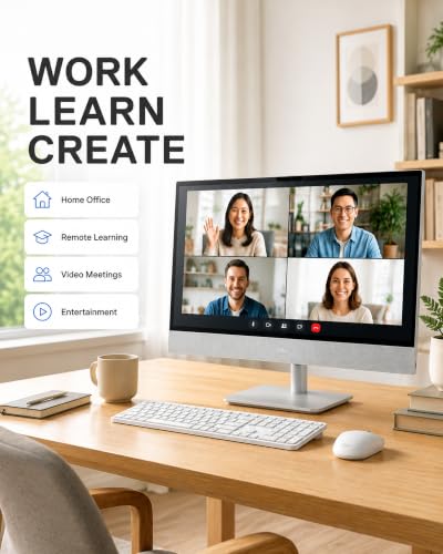 Image of Dell 27 inch All-in-One Desktop Computer Touchscreen Intel Ultra 7 355 Wi-Fi 7