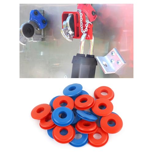 Image of 40PCS Glad Hand Seals for Glad Hand Air Hose,Rubber Gladhand Seals of Semi Truck Accessories,Air Lines for Semi Truck Car Accessories Compatible with Tramec Tectran Haldex (20PCS Red+20PCS Blue)