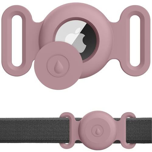 Wanme Funda de Silicone Airtag para Perros y Gatos, Protector Impermeable Antipérdida para Collar, Rastreador GPS de Mascotas