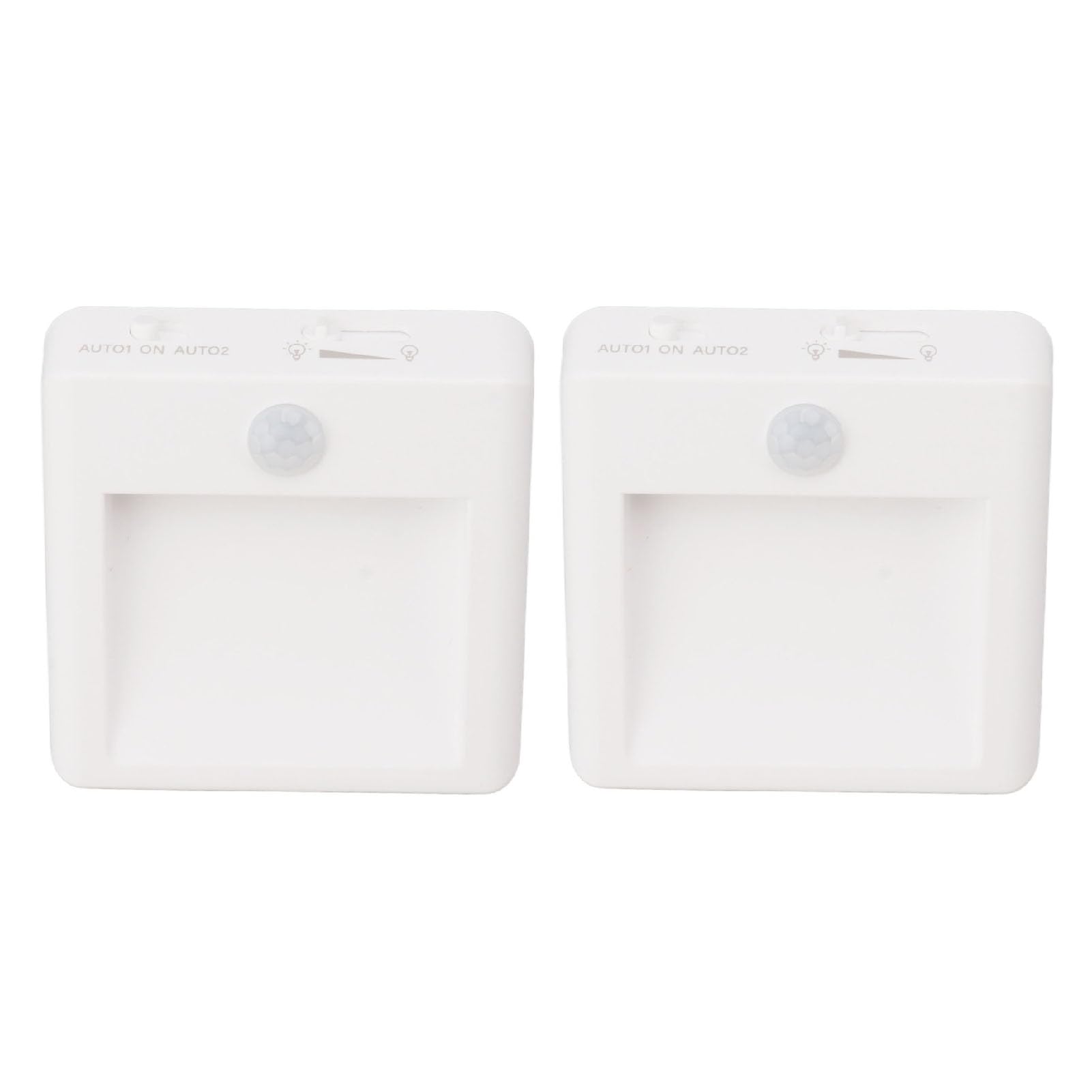 ViaGasaFamido 2pcs Plug-in Luce Notturna Mini Sensore di Movimento Luce Notturna a LED 2 Temperatura di Colore Dimmerabile luminosità Regolabile Luci Notturne da Parete per Bambini Camere da