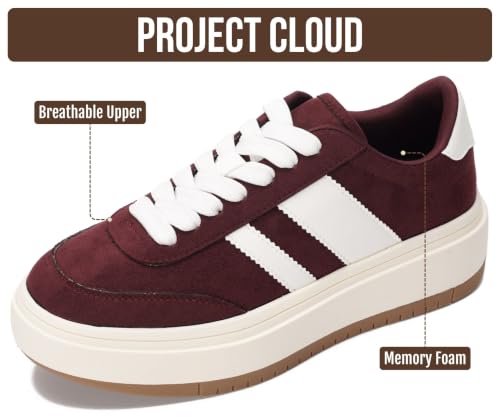 Image of Project Cloud Platform Sneakers for Women - Lightweight Memory Foam Insole Womens Sneakers - Non-Slip Fashion Sneakers for Women Footwear - Women's Fashion Platform Shoes (Nita)
