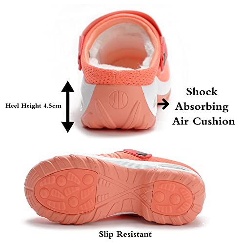 Image of Trsorini Mules Clogs for Women Summer Air Cushion Platform Mesh Mules Sneaker Sandals for Female Lightweight Beach Shoes Outdoor Slippers Walking Shoes