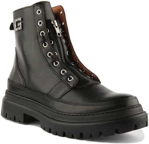 Materiale interno: Pelle Guess Tesero, Stivali alla Moda Uomo, Black, 44 EU