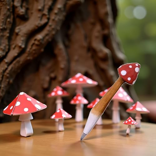 Bolígrafo Gel JJLFresheners Forma Hongo Roja Madera miniatura 5