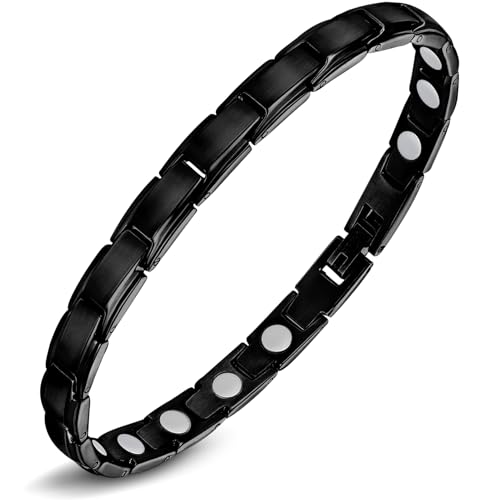 Jeracol Titanstahl magnetarmband damen, magnetische Brazaletes mit 3500...