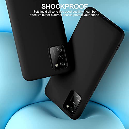 Image of DIZORO Liquid Silicone Case Compatible with Samsung Galaxy A02S / M02S / F02S Case, Gel Rubber Full Body Protection Cover Case Drop Protection Case (Black)