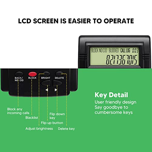 Pocreation POCREATION5ARQCBEV1O Call Blocking Device With Lcd Display, 4000 Groups Large Capacity Prevent Harassment Caller Id Box thumb #7