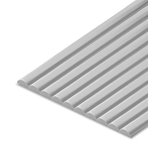 Dicofun Peel And Stick Tile Trim, 12" Decorative Kitchen Backsplash Trim Edge, Self Adhesive Tile Liner (Pack Of 10, Polished Grey) #TOP3