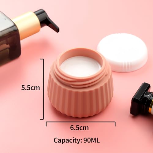 Image of Mrsdry Travel Bottles 8 Pack, TSA Approved 3 oz Toiletries Containers, Leak Proof Silicone Squeezable Essentials Jars with Clear Bag