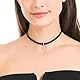 Resweky Weben Strick Choker Einstellbare Halsketten Schwarzer Stern Kristall Handgemachte Anhänger Mode Halskette Clavicular Choker Geschenke für Frauen Mädchen (crystal)