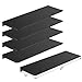Eastern Tree 4 Packs Gondola Shelves 47 1/4”L x 13 1/2”W for Industrial Grade Black Pegboard Display Stand, 4 Shelves for Gondola Units with 8 Pieces Supply Arms