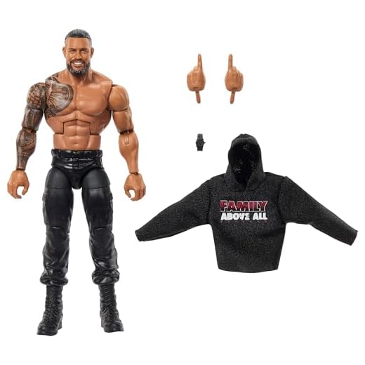 Mattel WWE Elite Action Figure & Accessories, Series #117 6-inch Collectible Roman Reigns with 25 Articulation Points & Swappable Hands