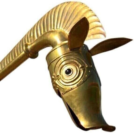 18 Gauge Brass Medieval Celtic Deskford Carnyx Fully Playable Trumpet Home Decor Gold, 6 Feet