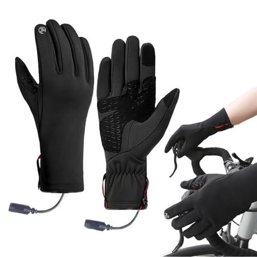Gants chauffants USB imperméables et tactiles pour l'hiver