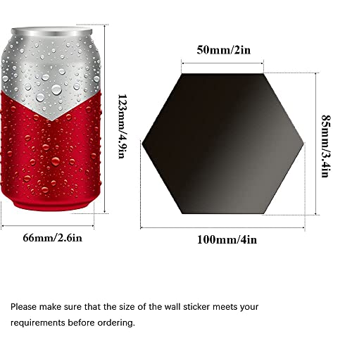 Naildoki Diy Wall Decals Acrylic Mirror Sticker Set 36 Pcs, Hexagon Mirror Wall Stickers For Living Room Bedroom Decor (Black) #TOP2