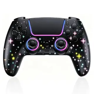 Pogriko Wireless Controller for PS5/Slim/Pro Console, RGB Lighting Wireless Gamepad with Programmable Back Button/Microphone/3.5mm Audio Jack/Dual Vibration/Motion Sensor