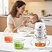 PLODON Baby Food Maker - Food Puree Processor, Fruits, Vegetables, Meats and Potatoes Mini Food Blender, Suitable for Avocados, Grapes and Strawberries Space Silver, 10 oz Gift Package