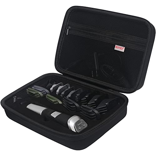 BOVKE Carrying Case for Philips Multigroomer All-in-One Trimmer Series 5000 MG5750/49 18 Piece Mens Grooming Kit, Men's Electric Trimmer Shaver and Attachments Storage Bag, Balck