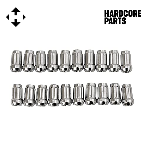 4Pc Wheel Spacers Adapters Black 1.25" 5X4.25 (5X108) To 5X4.5 (5X114.3) With 12X1.5 Studs + 20 Qty Chrome Spline Lug Nuts - Fits Ford Taurus Thunderbird Jaguar Lincoln Continental #TOP5