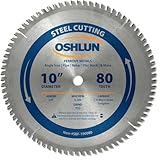 Oshlun SBF-100080 10-Inch 80 Tooth TCG Saw Blade with 5/8-Inch Arbor for Mild Steel and Ferrous Metals