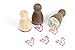 Produktbild Stemplino® Ministempel - Motiv: Herta Huhn - 12mm Durchmesser - Holzstempel Kinder Stempel Bullet Journal Stempel Huhn Stempel