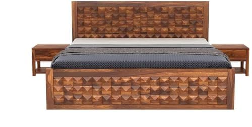 Solid Sheesham Wood King Size Bed for Bedroom | Durable Wooden Cot & Strong Bed Frame for Home | Wooden King Size Bed for Living Room | Honey Finish (DIY - Customer Side Self Assembly)-image-38