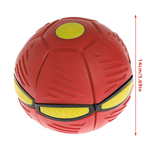GOGORHEA Bola de disco plana Flying OVNI com luz de LED, brinquedo infantil para uso ao ar livre, ja