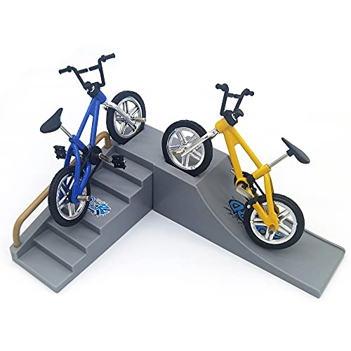Mikemeng Scooter Mini Finger Toys Set, Finger Bike Park Ramp Toys Finger Bike Skate Park Kit With Replacement Wheels And Tool(Gray) #TOP2