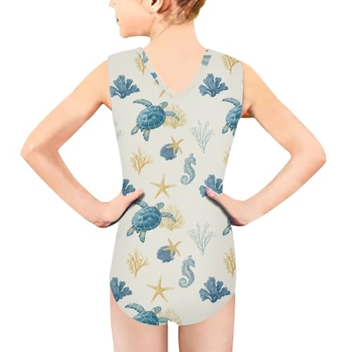 Image of INSTANTARTS Leopard Leotard Girl Gymnastics Toddler Tank Biketards One Piece