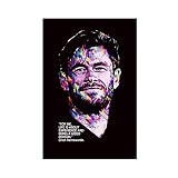 Christopher Hemsworth Poster sur toile Motif acteur de célébrité 30 x 45 cm