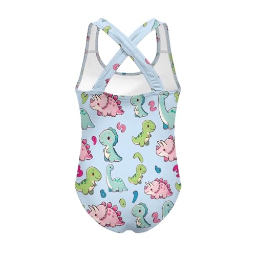 Little Girl's One-Piece Swimsuit for Kids Cross-Back Straps Bathing Suits, Quick-Dry Elastic for Beach and Pool2
