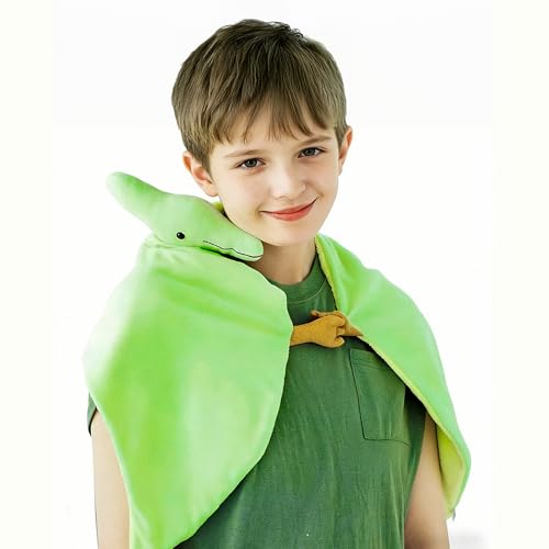 Pterodactyl Dinosaur Wearable Blanket for Kids 38 Large Plush Dinosaur Wings Scarf & Cape Costume Soft Warm Stuffed Animal Poncho Quirky Dinosaur Gift for Boys Girls Birthday Christmas