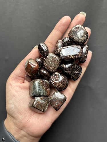 Image of Tumbled Stones, Natural Crystal Healing Stones, Home Office Decor, Aquarium Decorative Pebbles, Vase Fillers (Garnet, 200)