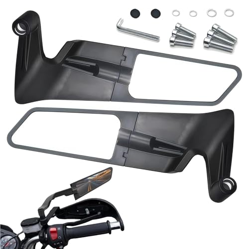 Touosy Universales Ajustables Retrovisores Moto Retrovisor Bicicleta Accesorios Moto Espejos Laterales para Scooter ATV Moped Motocicletas Roller Street Cars Ciclomotor Bicicleta Eléctrica