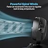 DR.PREPARE Air Circulator Fan for Bedroom, 8 Quiet Desk Fan, 70 Auto-Oscillating Vortex Fan, Efficient Cooling & Circulation Fan, 3 Speeds, 100 Adjustable Tilt, Portable for Home, Office, RV